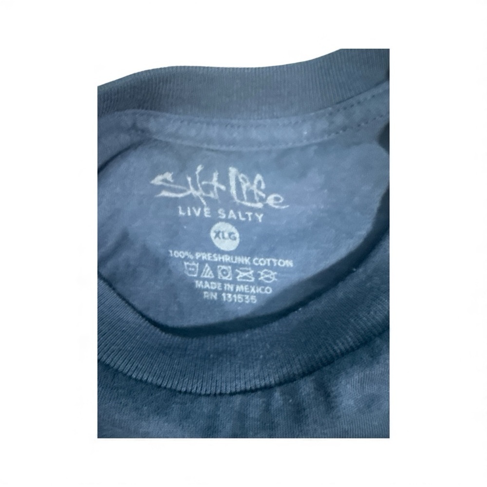 Salt Life T Shirt Men's Size Xl Navy Long Sleeve Graphic Livin' Salty Crab - Picture 6 of 7
